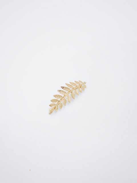 Sponky Do Vlasov Parfois Leaf Hair Pin Damske Zlate | SK-JI3268471