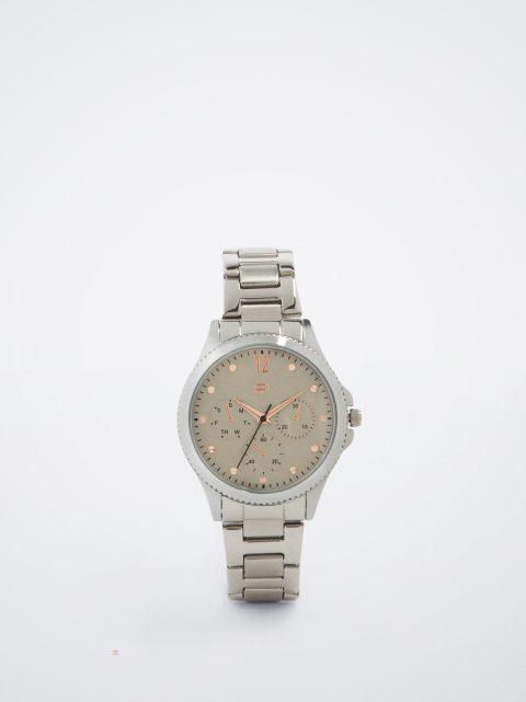 Strieborné Hodinky Parfois Stainless Steel Silver Damske Strieborne | SK-IC2401856