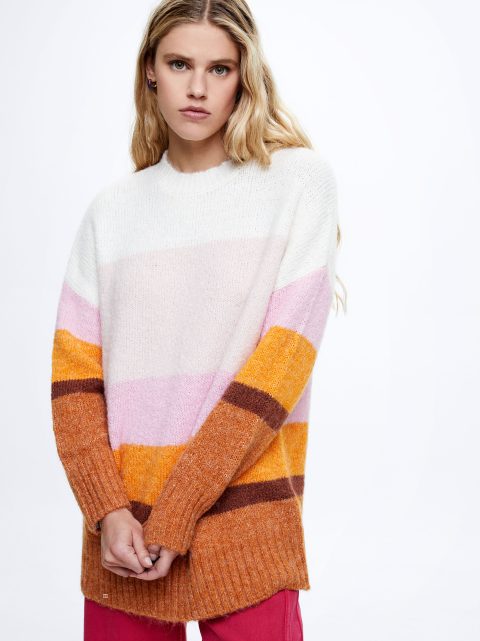 Svetre Parfois Colour Block Knit Damske Viacfarebný | SK-AE9371458