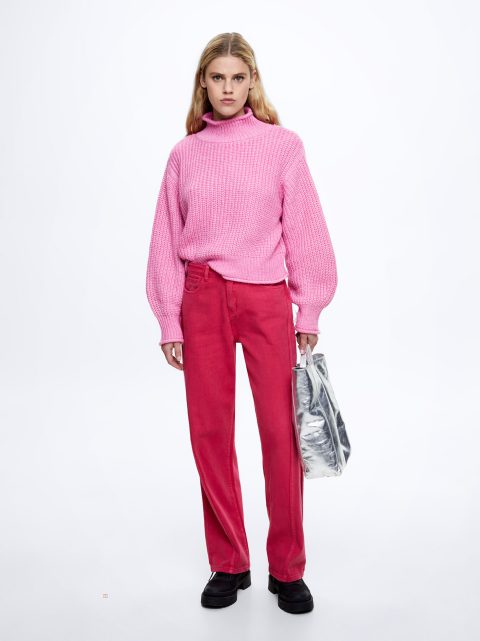 Svetre Parfois Cropped Knit Damske Ruzove | SK-CX1802674