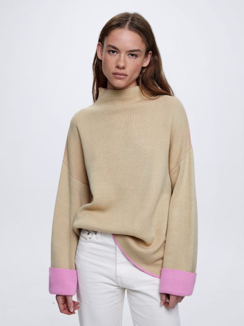 Svetre Parfois High-Neck Knit Damske Ruzove | SK-SY6934587
