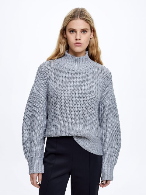 Svetre Parfois High-Neck Knit Damske Strieborne | SK-PY4179028