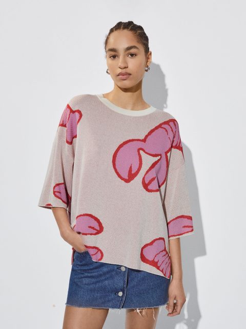 Svetre Parfois Jacquard Round-Neck Damske Viacfarebný | SK-SP1037265