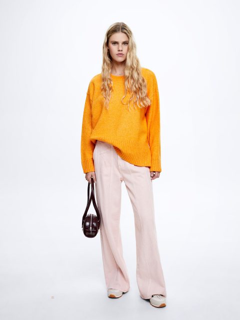 Svetre Parfois Round-Neck Knit Damske Oranžové | SK-DN9526130