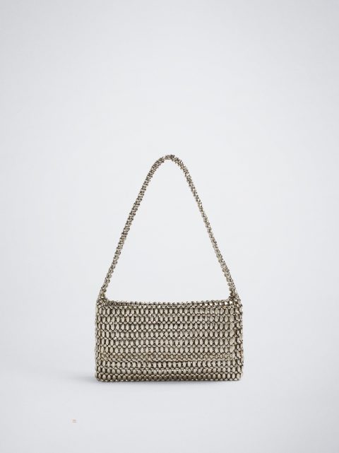 Taška Cez Rameno Parfois Beaded Party Damske Strieborne | SK-JN0357249