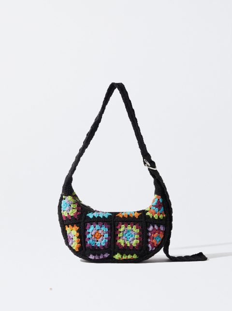 Taška Cez Rameno Parfois Crochet Damske Čierne | SK-NY0924837