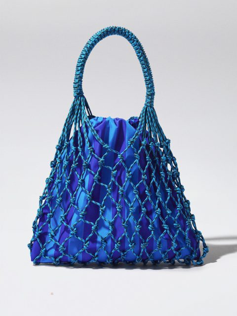 Taška Cez Rameno Parfois Knotted Cord With Stripes Damske Modre | SK-ZM0749186