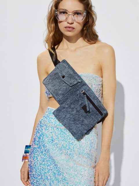 Taška Do Pása Parfois Denim Bum Damske Modre | SK-RA9128570