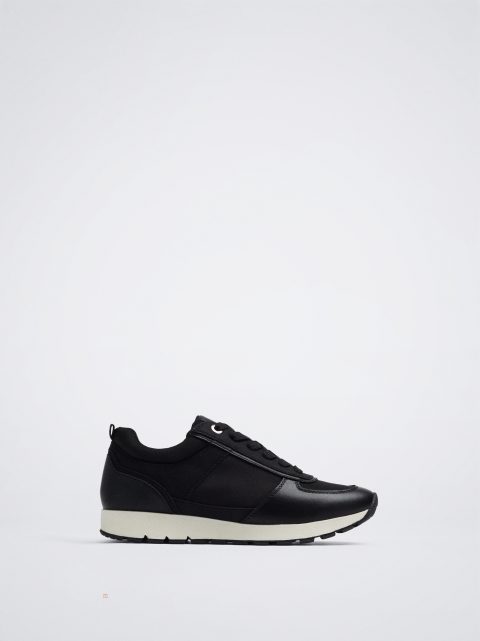 Tenisky Parfois Contrasting Damske Čierne | SK-MU9503741