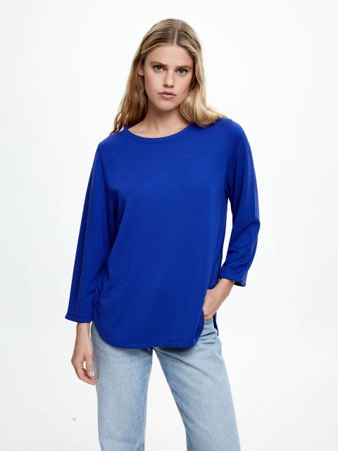 Tricko Parfois Round Neck Damske Modre | SK-TQ8037456
