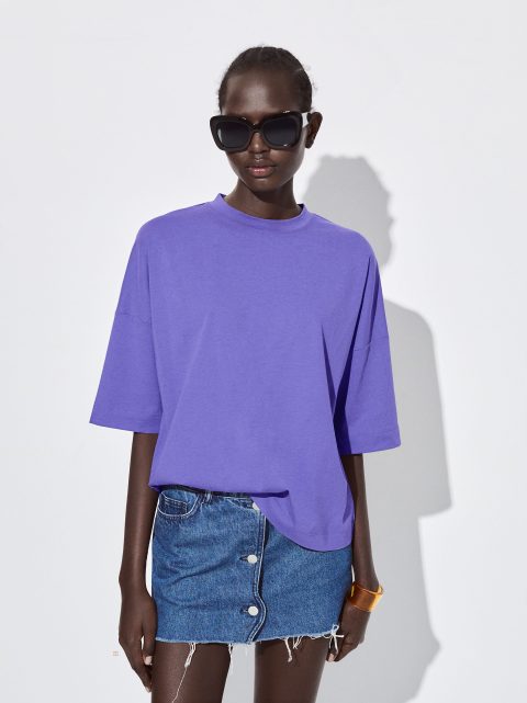 Tricko Parfois Round-Neck Damske Nachový | SK-ZM5678290