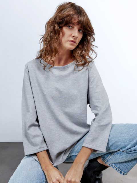 Tricko Parfois Round Neck Damske Siva | SK-LS6093174