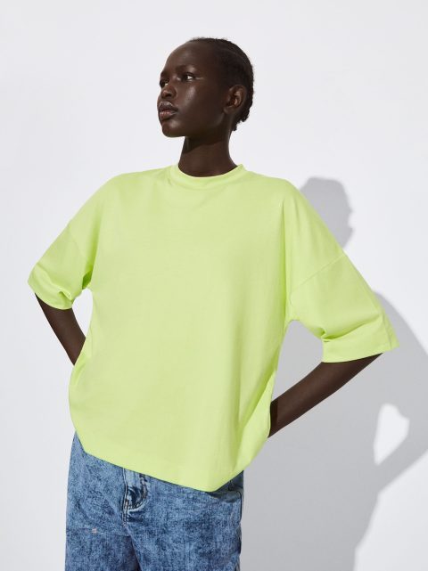 Tricko Parfois Round-Neck Damske Žlté | SK-TC9501423
