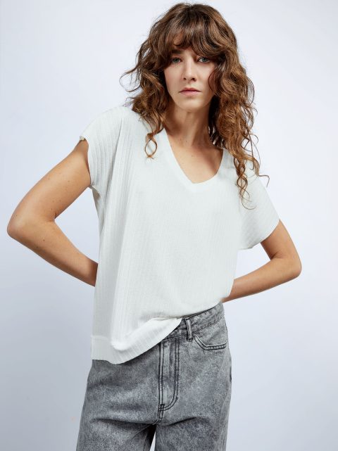 Tricko Parfois T-Shirt Made From Recycled Materials Damske Biele | SK-MC1079825