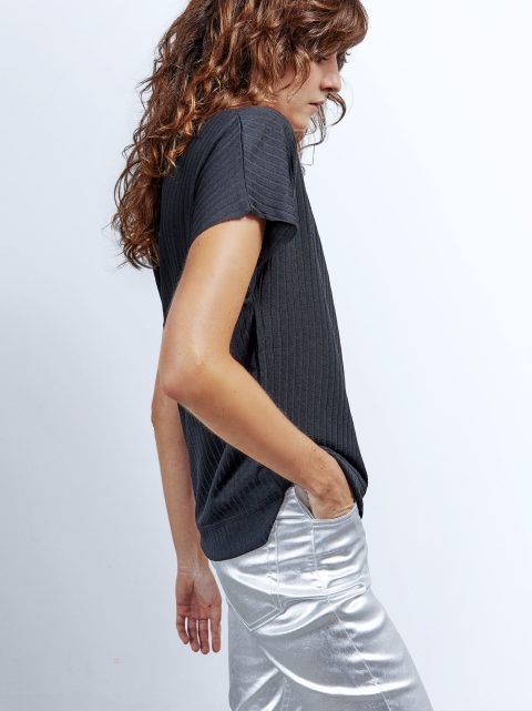 Tricko Parfois T-Shirt Made From Recycled Materials Damske Čierne | SK-YO1570384