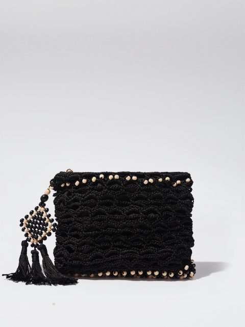 Viacúčelové Tašky Parfois Crochet Damske Čierne | SK-DF7859601
