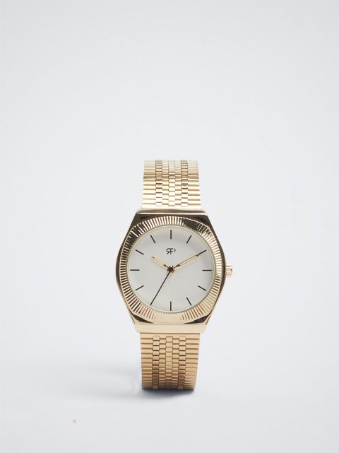 Zlaté Hodinky Parfois Stainless Steel Golden Damske Zlate | SK-MG7609518