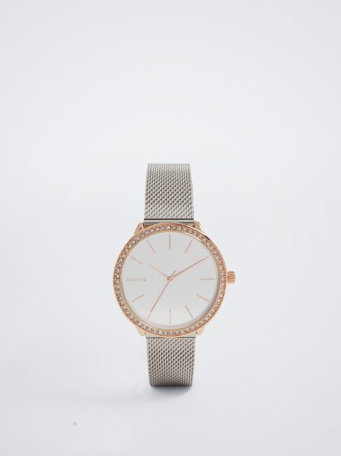 Zlaté Hodinky Parfois Steel Watch With Strass Dial Damske Viacfarebný | SK-AZ3051479