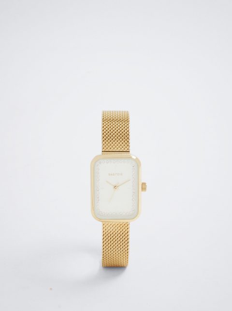 Zlaté Hodinky Parfois Watch With Stainless Steel Metallic Mesh Remienkove Damske Zlate | SK-BM2476350