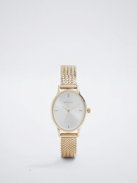 Zlaté Hodinky Parfois Watch With Stainless Steel Metallic Mesh Remienkove Damske Zlate | SK-TM2610837